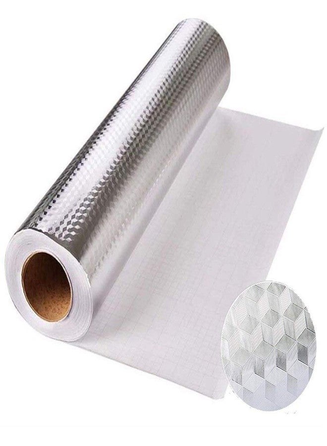 KIRFIZ Kitchen Back Splash Stickers,Aluminium Foil Wallpaper Waterproof Oil Proof Temperature Resistant Self Adhesive Shelf Liner Kitchen Slab Paper for Kitchen Wall Cabinet Counter top (2 Miter) - Image 1